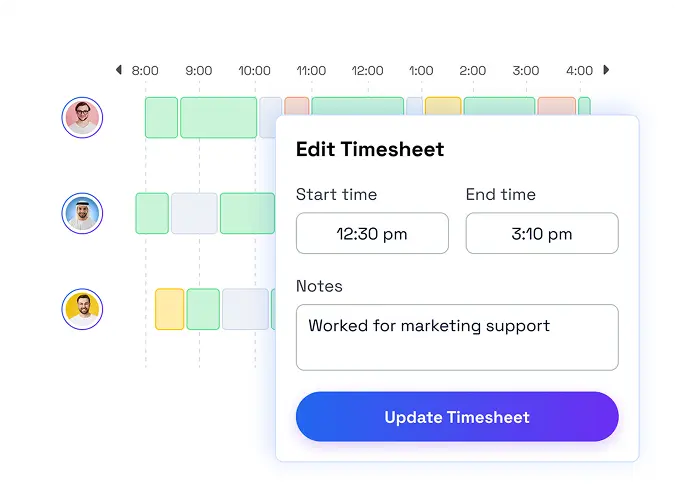 Editable Timesheet Entries